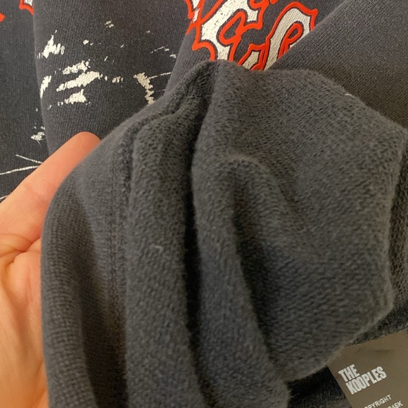 The Kooples Screen Printed Black Crewneck Leopard Sweatshirt - Picture 10 of 10